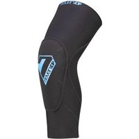 Black 7Protection Sam Hill Lite knee pad with blue logo and flexible padding.