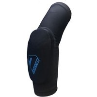 Black 7Protection Transition Kids Elbow Pads with blue logo and ergonomic design for safety and comfort.