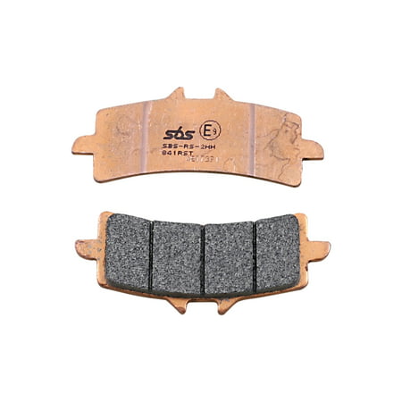 SBS 841RST RST sintered metal brake pads featuring a metallic backing with a copper hue and dark gray friction material, designed for durability and high performance.