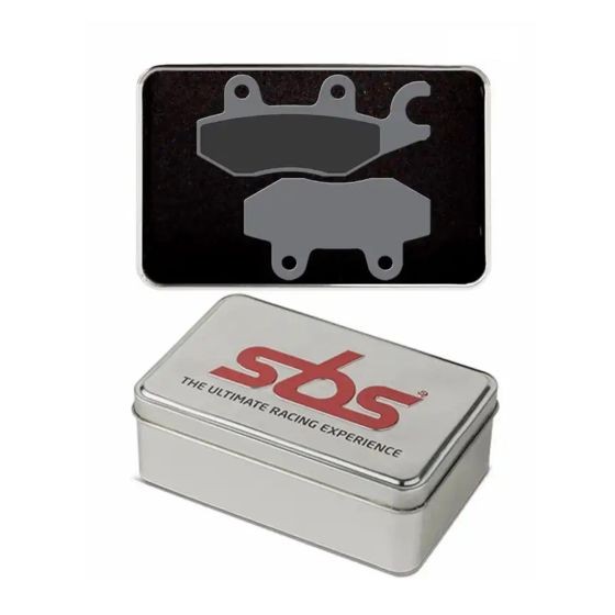 SBS DS Dual Sintered Front Brake Pads in a silver tin, featuring a black and gray design, specifically designed for Honda CBR 1000 RR models from 2017 to 2019.