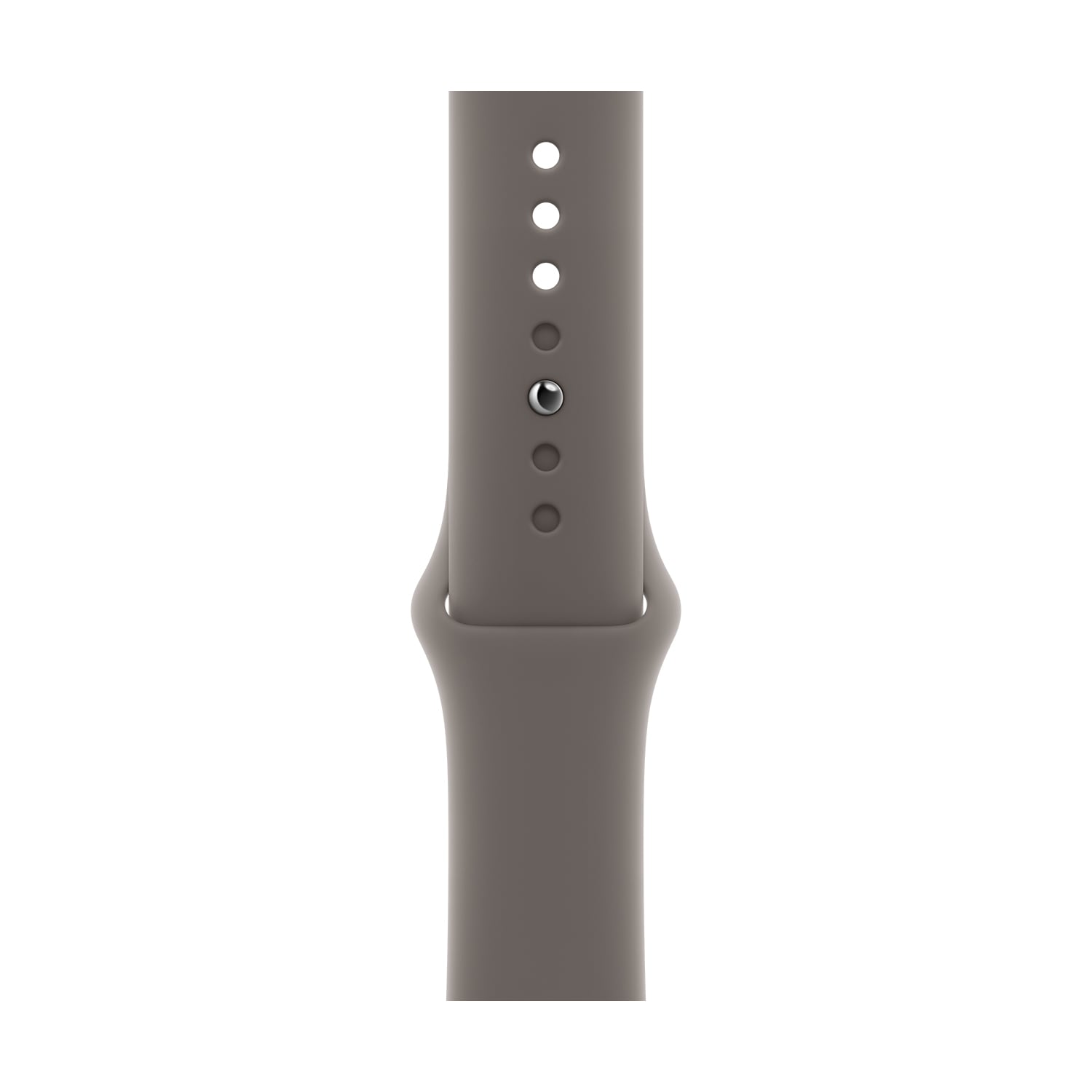 41mm clay-colored sport band made of soft silicone, featuring multiple adjustment holes and a sleek design, suitable for small to medium wrist sizes.