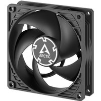 Black ARCTIC P9 Silent 92 mm fan with five curved blades and square frame design.