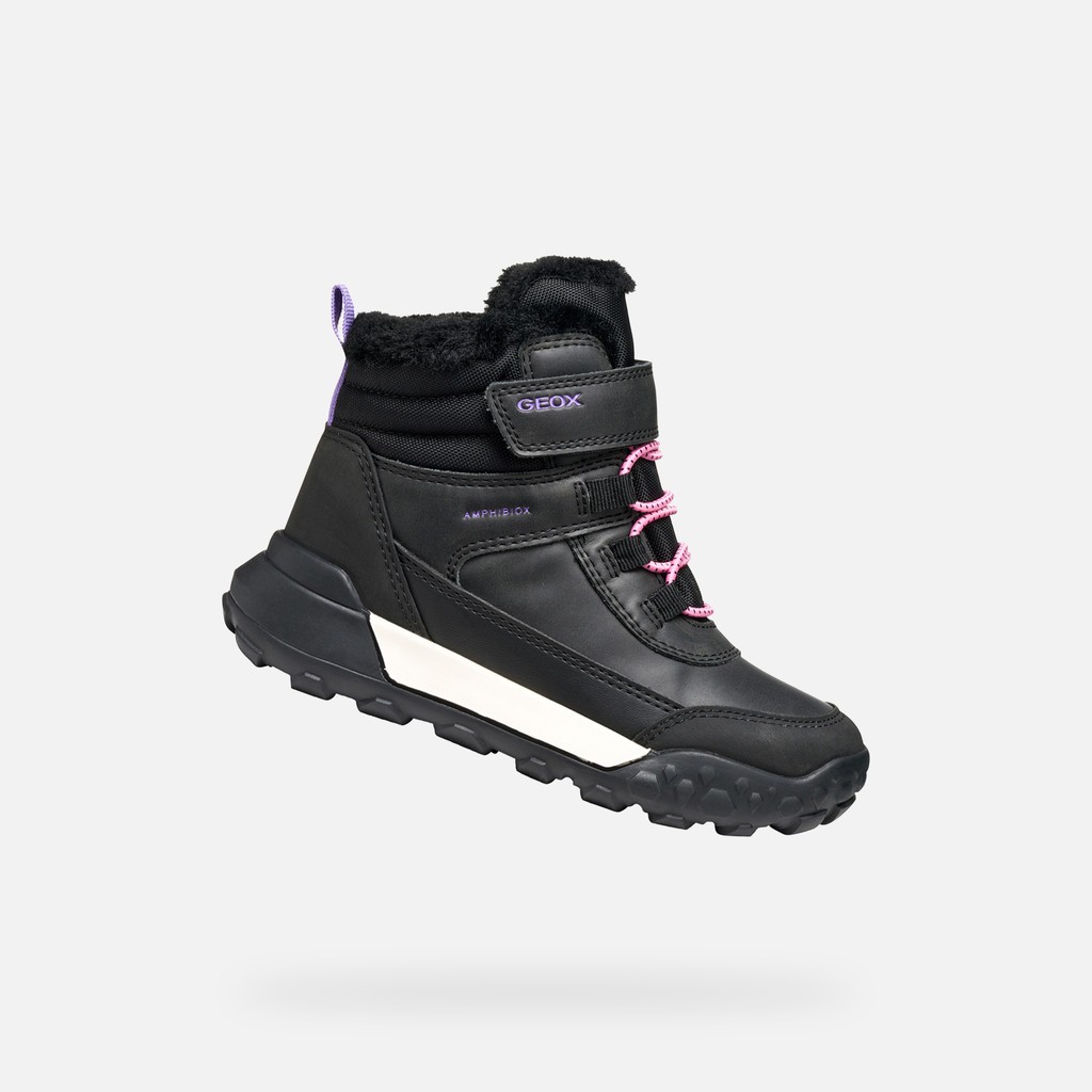 Baby girl fur winter boots Geox Trekkyup ABX - image 2
