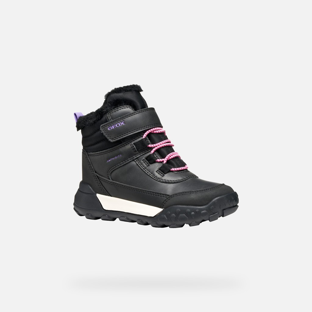 Baby girl fur winter boots Geox Trekkyup ABX - image 3