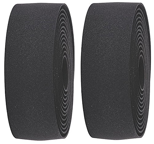 Black foam bar tape rolls from BBB, featuring a textured surface for improved grip and comfort, ideal for enhancing bicycle handlebars.