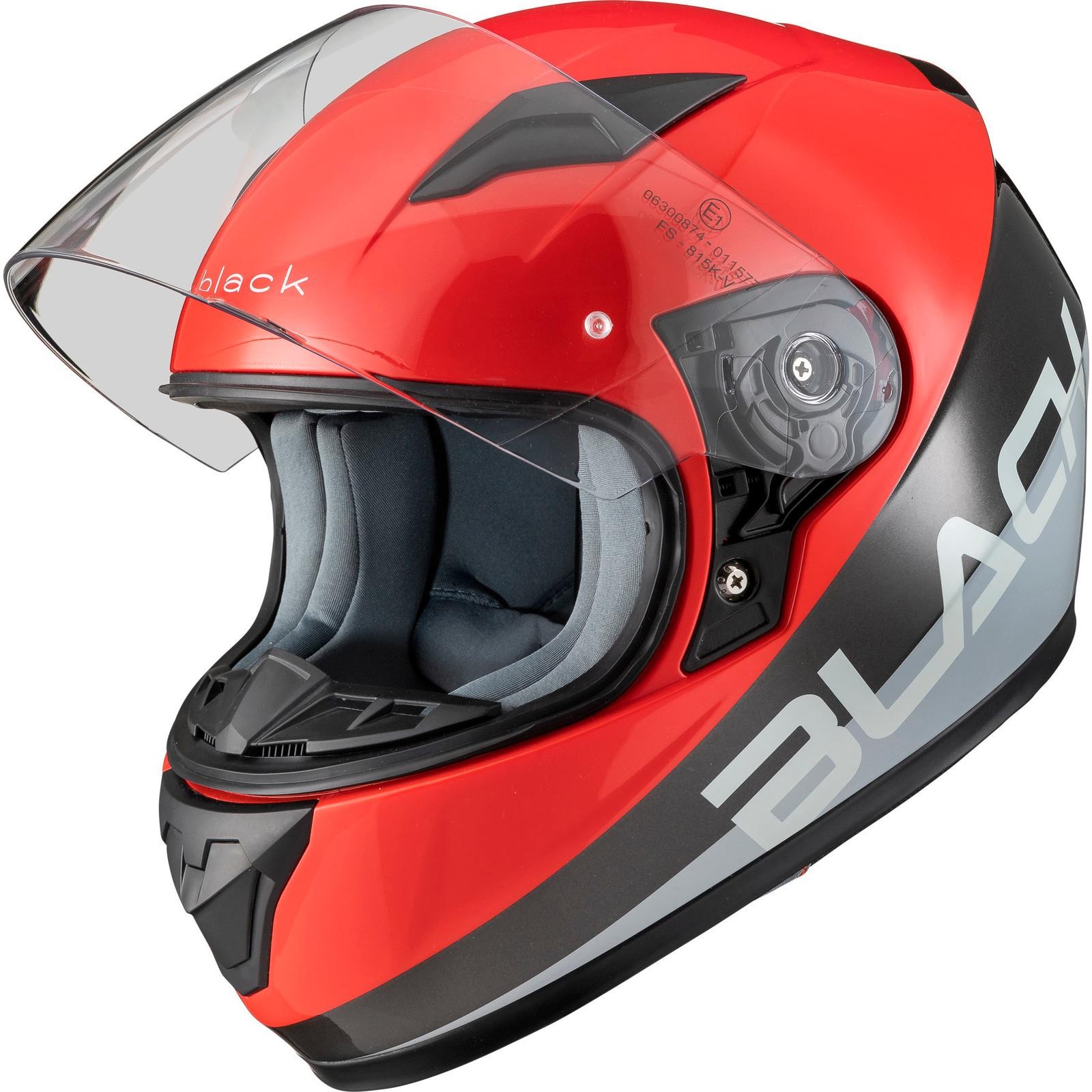 Black FastTrack Control Kids Motorcycle Helmet L Red Grey - image 2