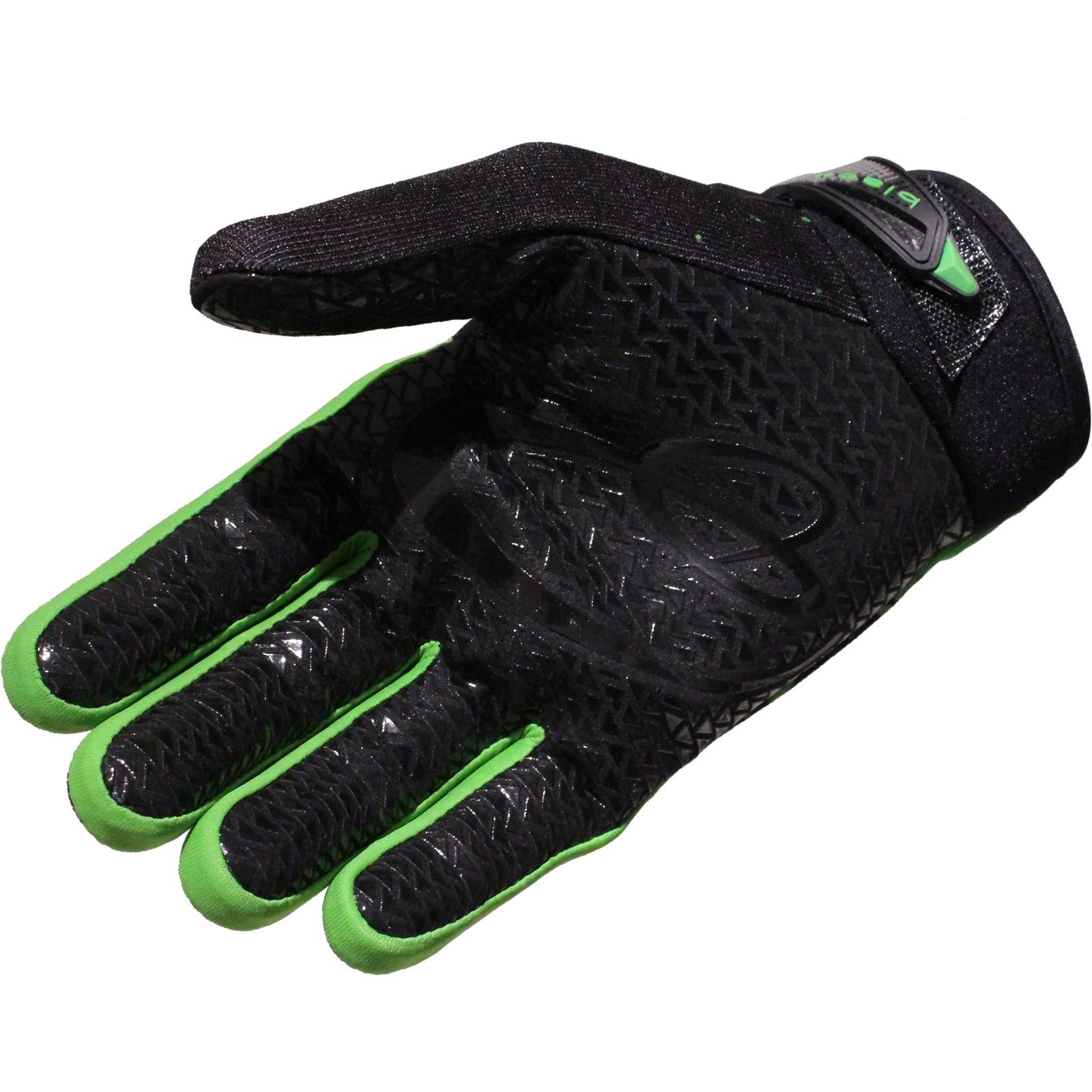 Black MX Splat Motocross Gloves 3XL Green - image 2