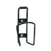 Black Blackburn MTN Cage in black metal, featuring a sturdy design with a wide opening for easy bottle access and mounting holes for secure attachment.