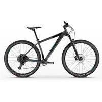 Black Boardman MHT 8.8 Women's Hardtail MTB with disc brakes, front suspension, and teal accents on the frame.