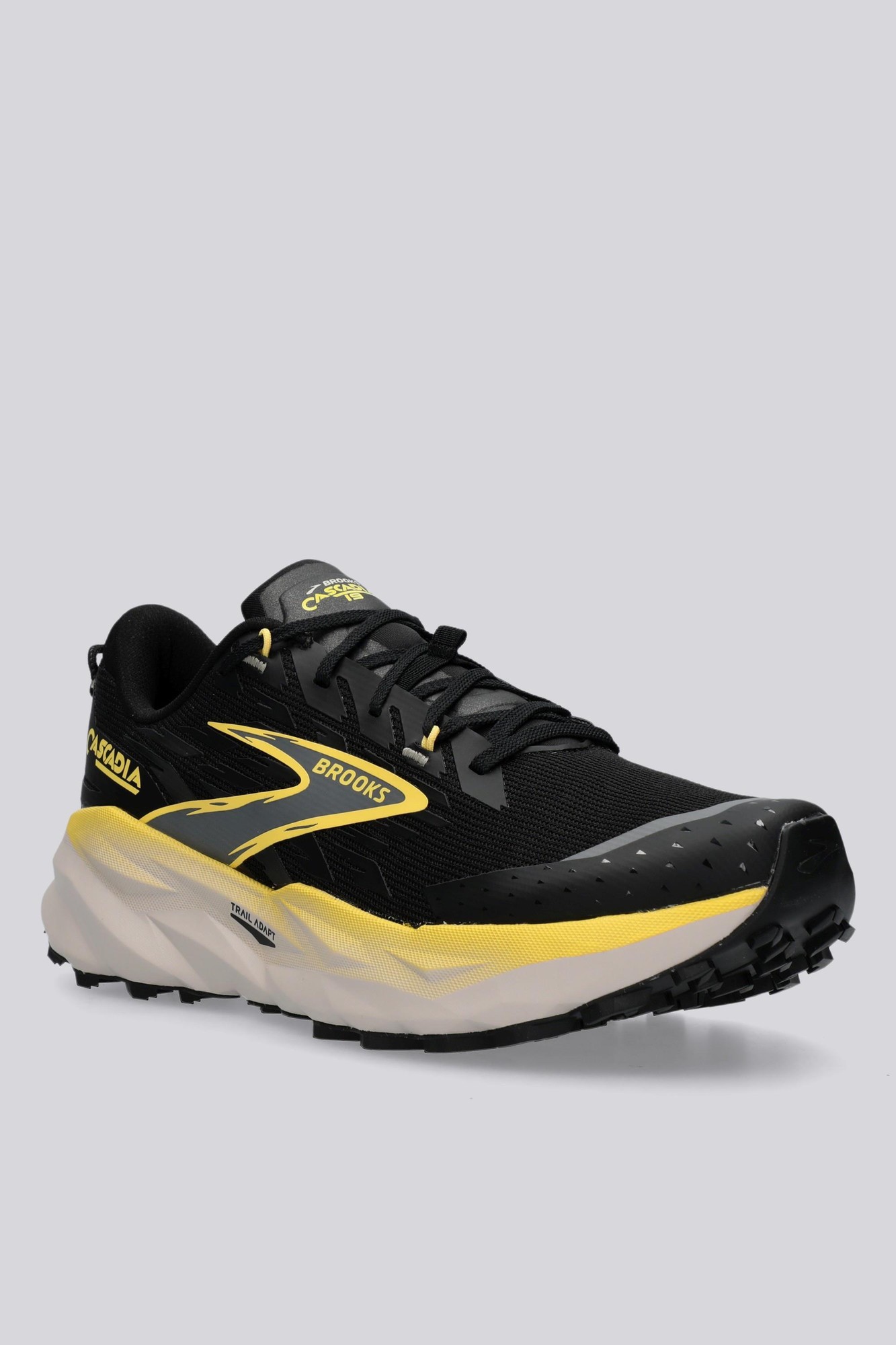 Brooks Cascadia 19 Mens | Black/yellow/chateau - Black / 6 / Standard - image 2