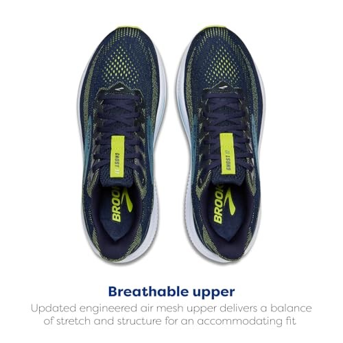 Brooks Ghost 17 Mens | Peacoat/lime/blue - Navy / Standard / 9 - image 3