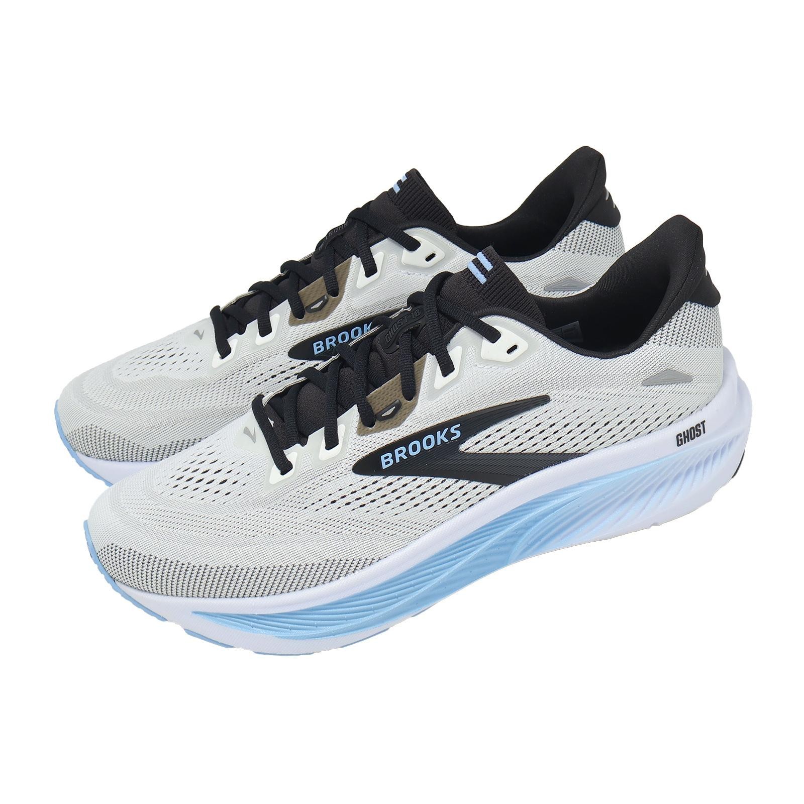Brooks Brooks Ghost 18 2E Wide White Black Open Air Men Road Running Shoes 1104932E-172