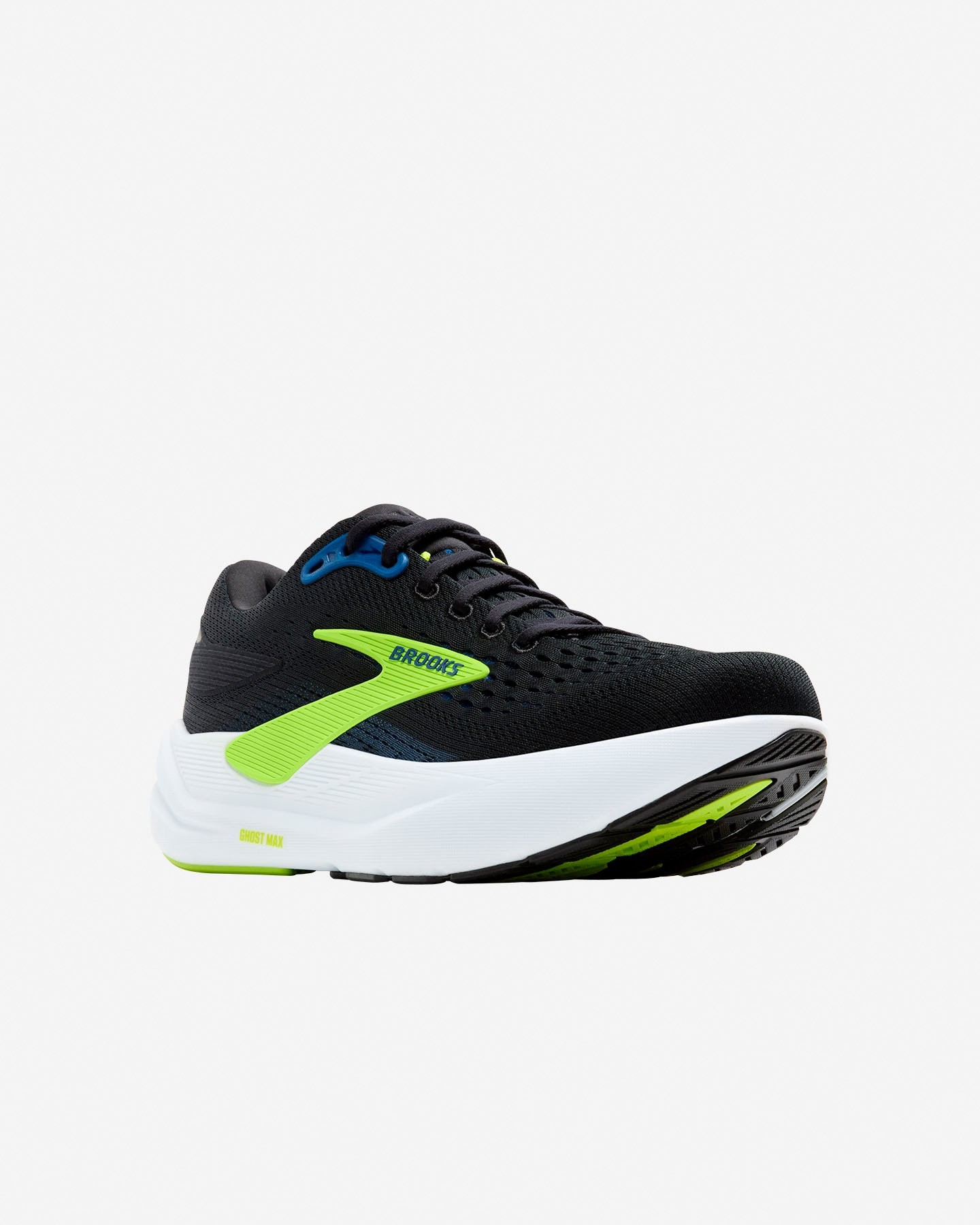Brooks Ghost Max 3 Mens | Black/Navy/Acid Lime - Black / Standard / 7 - image 2