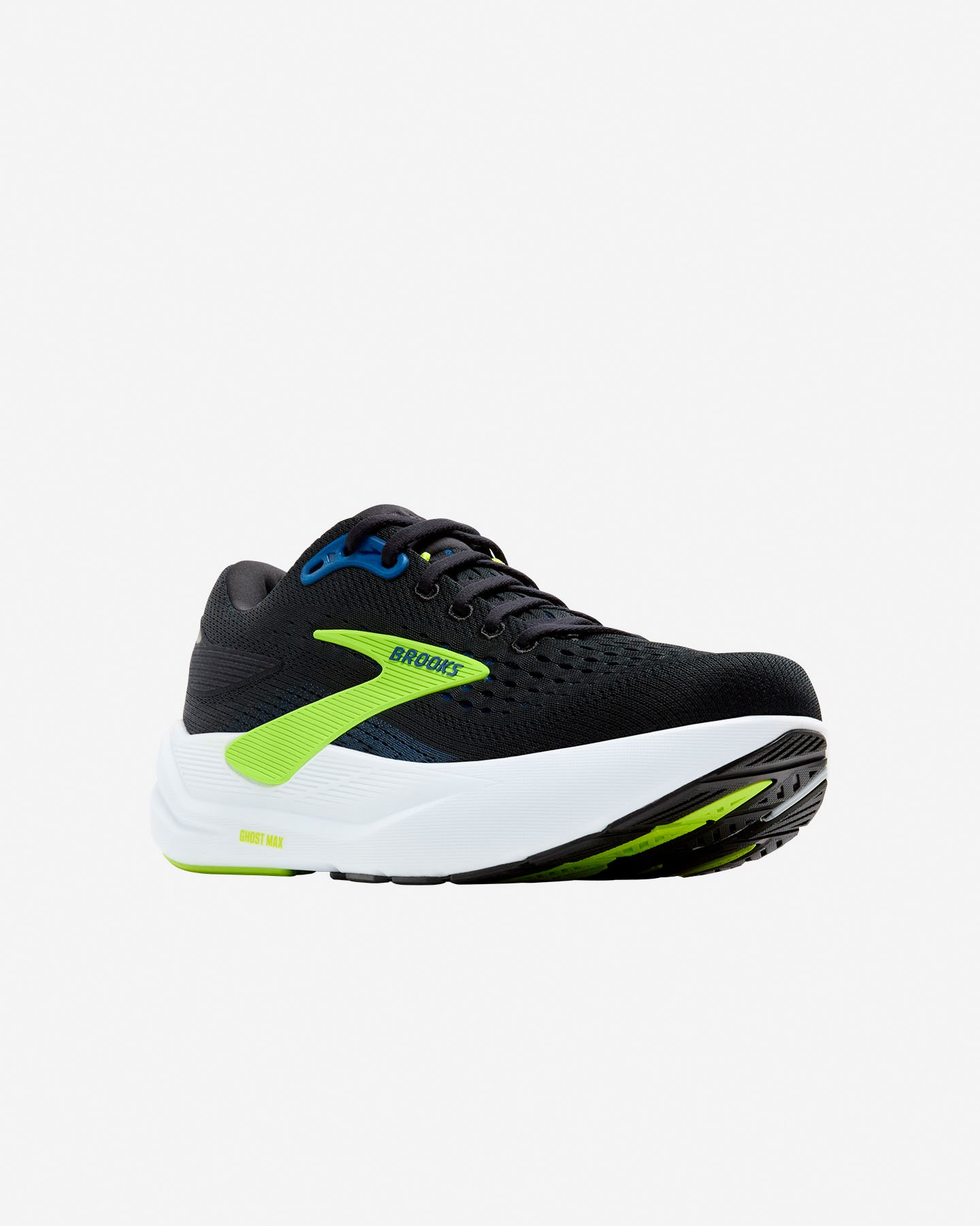 Brooks Ghost Max 3 Mens | Black/Navy/Acid Lime - Black / Standard / 8 - image 2