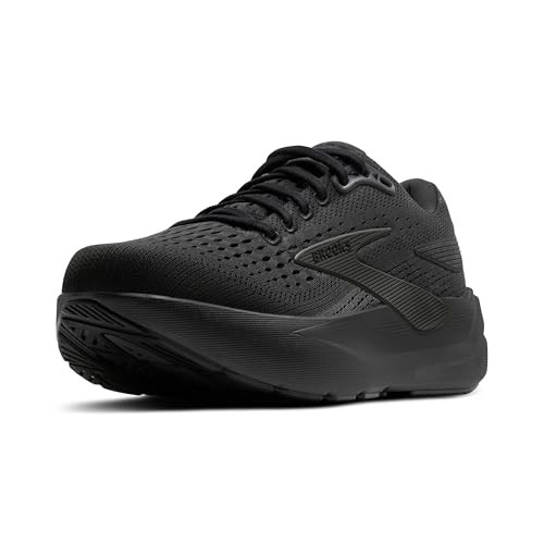 Black Brooks Ghost Max 3 women's running shoes featuring a sleek design, breathable mesh upper, and cushioned sole for comfort and support.