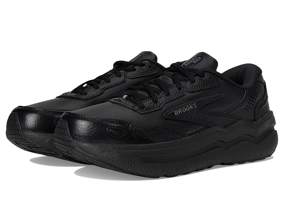 Black Brooks Ghost Max L men's running shoes featuring a sleek design, cushioned sole, and breathable upper material for enhanced comfort and performance.
