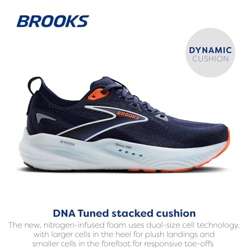 Brooks Glycerin 22 Mens | Peacoat/blue Ribbon/orange - Navy / Standard / 8.5 - image 2