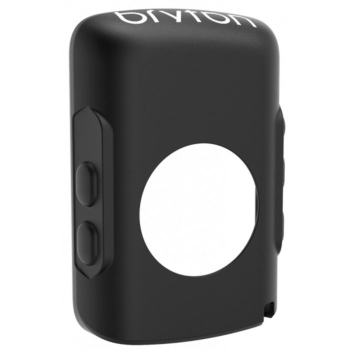 Black protective case for Bryton Rider 550/650, made of durable material, featuring cutouts for buttons and screen, with the Bryton logo on the top.