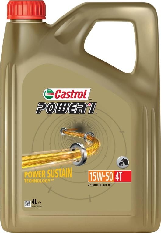Castrol CASTROL 15F589 Engine Oil Castrol POWER1 4T 15W-50 Capacity: 4l