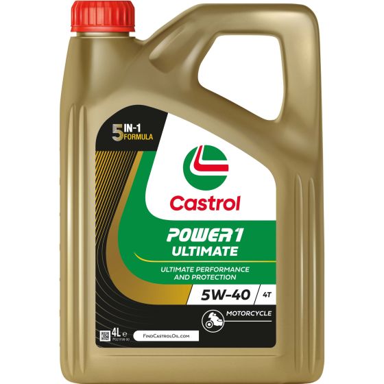 KROON OIL 33016 Engine Oil in a 1-liter container, featuring a red cap, gold-colored plastic body, and labeled as full synthetic 5W-40 for ultimate engine performance.