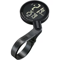 Black Cateye Quick wireless cycle computer with round digital display and handlebar mount.
