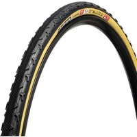 Black Challenge Chicane CX tyre with tan sidewalls, knobby tread pattern, and tubeless ready design.