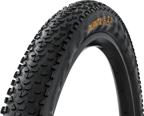 Continental Dubnital Race Grip foldable tyre in black, size 29x2.4, featuring a textured tread pattern for enhanced grip and performance on various terrains.