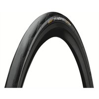 Black Continental Grand Sport Race Tyre 700 x 25 with sleek tread pattern and subtle branding on sidewall.