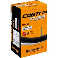 Orange and black Continental MTB 29" inner tube box with Presta valve image and size details on front.