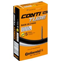 Continental R28 road inner tube box, orange with black text, 700c x 20-25c, 42mm Presta valve image on front.