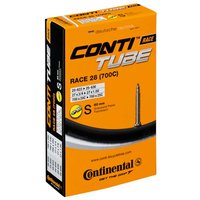 Orange and black box of Continental R28 inner tube, 700c x 25-32c, featuring a 60mm Presta valve.
