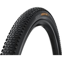 Black Continental Terra Adventure Trail Tyre, 700 x 55, with textured tread and orange branding on the side.