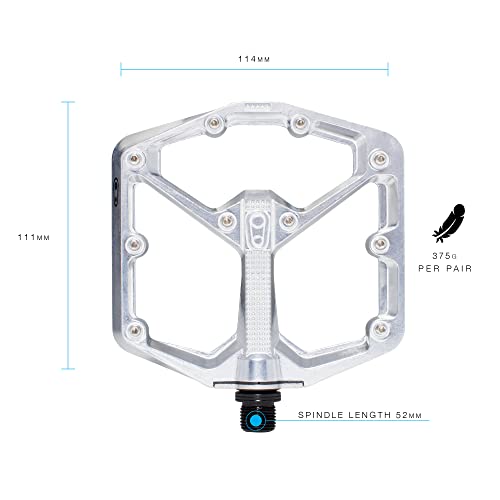 crankbrothers Stamp 7 Flat Pedals - Silver, Large - image 2