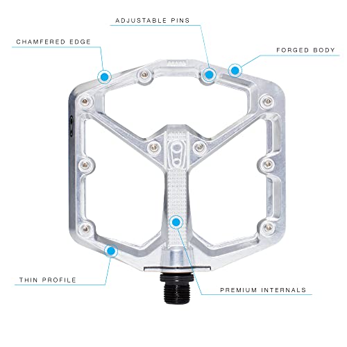 crankbrothers Stamp 7 Flat Pedals - Silver, Large - image 3