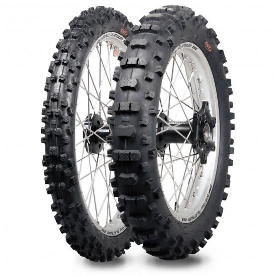 CST Enduro front and rear tyre set featuring a rugged tread pattern, black rubber material, and sizes 90/90-21 and 140/80-18, ideal for off-road performance.