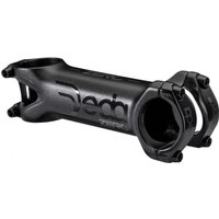 Black Deda Zero2 bicycle stem with sleek design, bold logo, and four-bolt faceplate.
