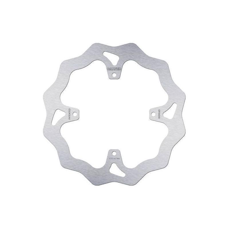 Galfer Wave Rear Brake Disc DF840W features a stainless steel construction with a wavy design, suitable for TM SMR450 FI models from 2015 to 2021.