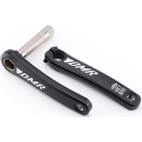 Black DMR Sect crankset, 165mm length, with white logo and sleek design, featuring two crank arms and spindle.