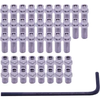 Silver DMR Vault Flip Pin Set with multiple threaded pins and an L-shaped hex key.