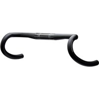 Black Easton EA70 AX road bike handlebars with ergonomic drop and matte finish.