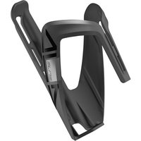 Black Elite Ala Resin Bottle Cage with sleek aerodynamic design and cutout sides for lightweight durability.