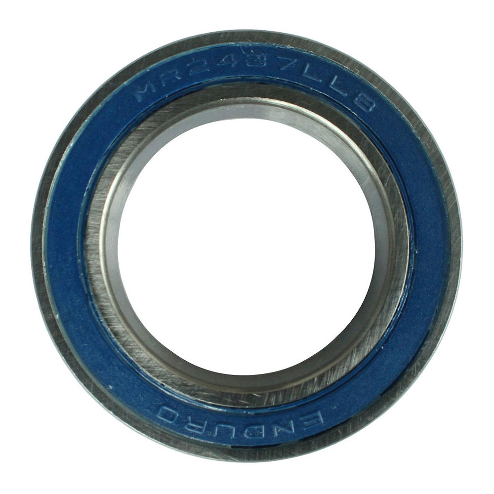 Enduro ABEC3 MR 2437 LLB bearing featuring a steel construction with a blue rubber seal, measuring 24mm inner diameter, 37mm outer diameter, and 7mm width.