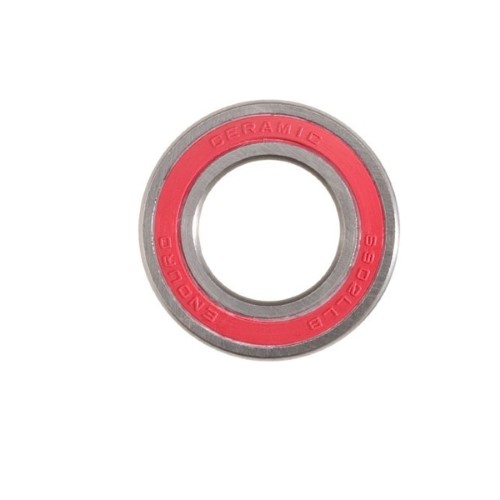 Red and silver Enduro fork seal designed for Marzocchi forks, featuring a 35mm stanchion size with a ceramic coating for enhanced durability.