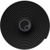 Black Ergon Allroad Bar Tape with spiral pattern and central logo, designed for enhanced grip and comfort.