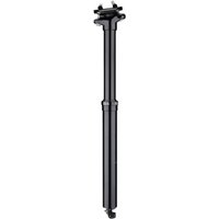 Black ExaForm 900i Dropper Seatpost with adjustable height and sleek design for bicycles.