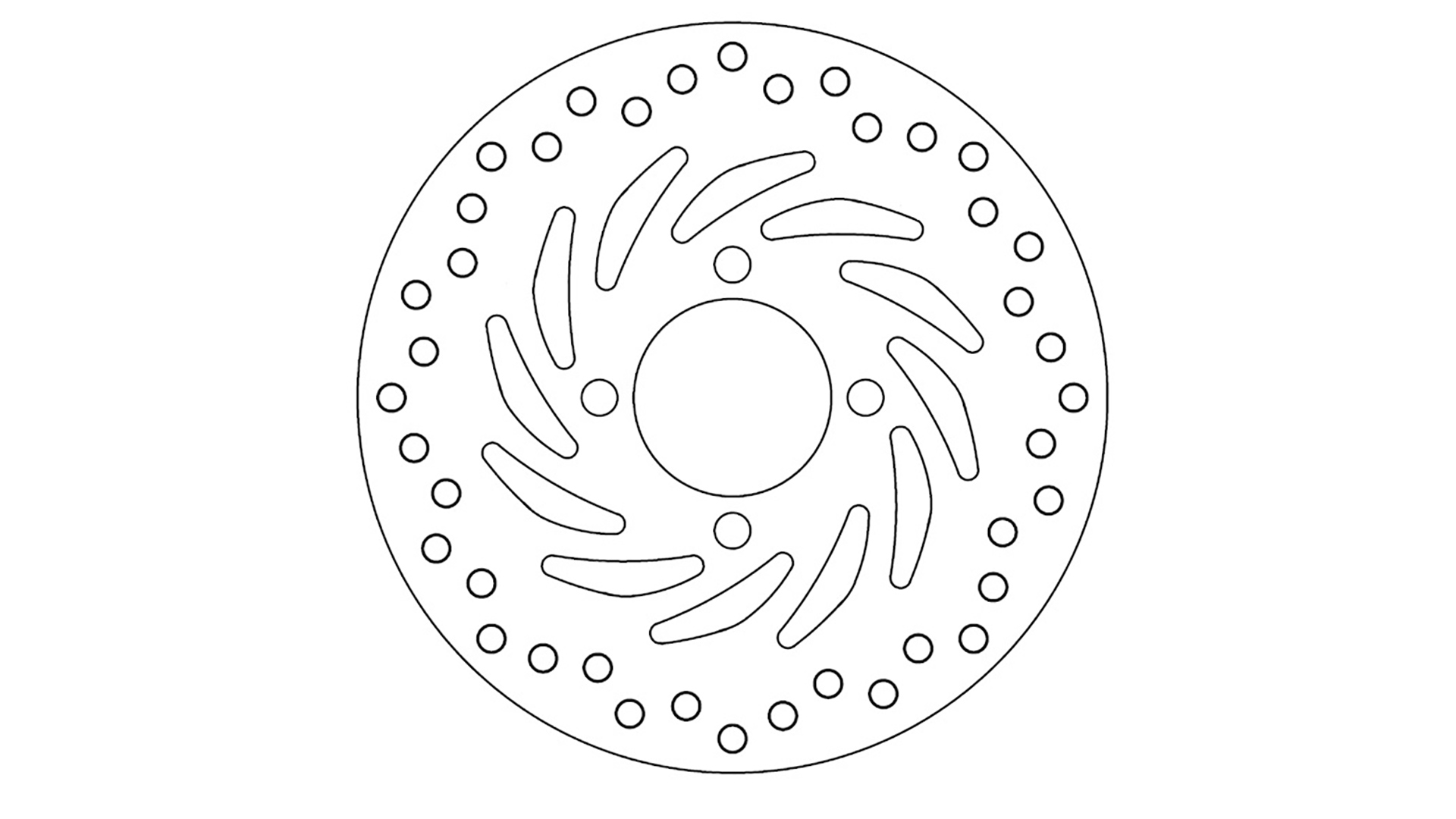 Circular, metallic brake disc with a smooth surface, featuring a vented design and multiple drilled holes for improved cooling and performance, labeled "Ferodo Solid Brake Disc FMD0463R."