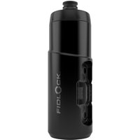 Black Fidlock TWIST Bottle 600ml with sleek design and integrated bottle connector on side.