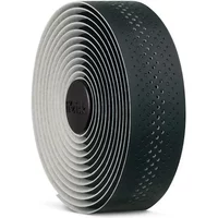 Black Fizik Tempo Microtex Bondcush Classic bar tape, textured surface, coiled roll with perforated design.