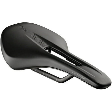 Fizik Vento Antares R1 saddle in sleek black, featuring a minimalist design, perforated surface for breathability, and a lightweight carbon rail for enhanced performance.