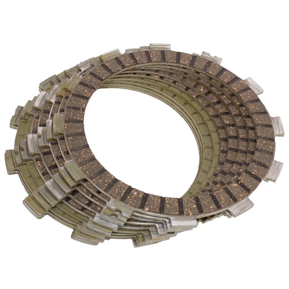 Friction plates for Honda CRF250R and CRF250RX, featuring a circular design with a mix of brown and metallic materials, designed for enhanced performance and durability.
